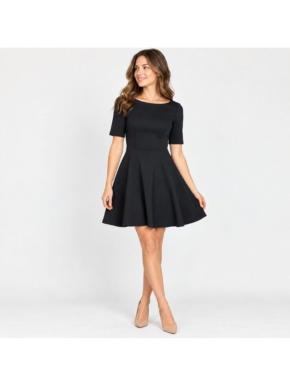 Cynthia Rowley Black Fit & Flare Skater Dress Size 4